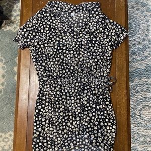 Black dress with daisy design